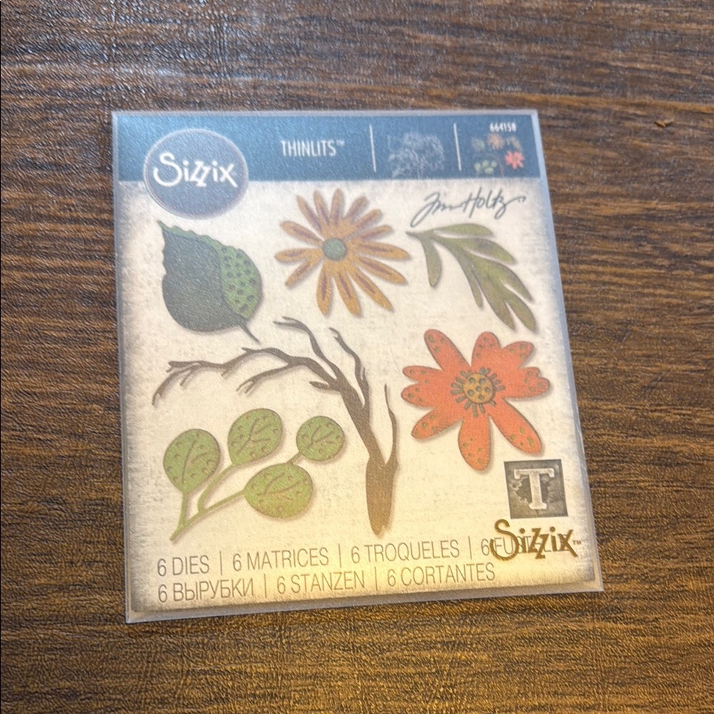 Sizzix Floral Tim Holtz 664158 Thinlits Die Set - Multicolor